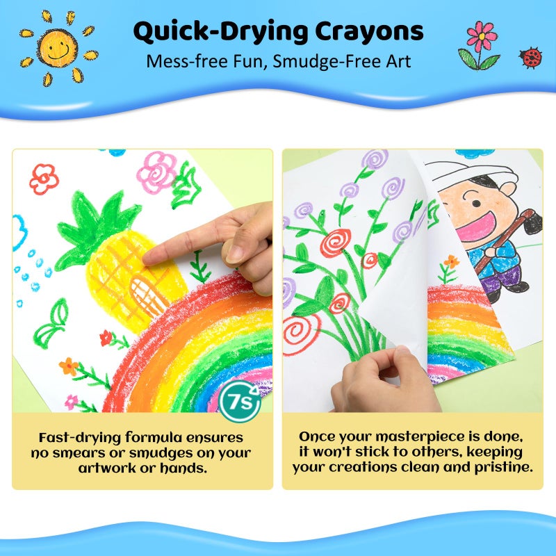 Kerifi Washable Jumbo Crayons  12 Colors Silky Smooth Watercolor Gel Crayons Set  Twistable Non-Toxic Crayons For Kids 2-4 And 4-8  Art Supplies For Coloring Book For Gifts And School Projects - Image 5