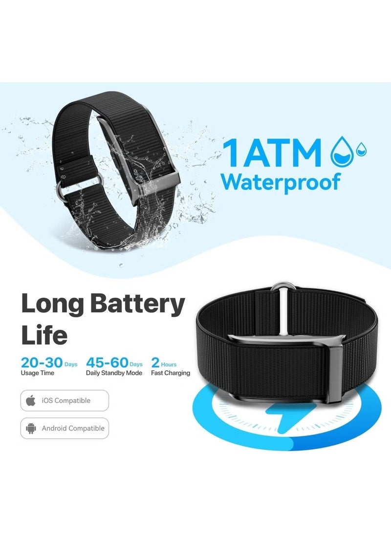 YD Fitness Tracker Band for Men Women, All-Day Heart Rate Blood Pressure Sleep Monitor, 170+ Sport Modes, Black with 2 Bands - Image 2