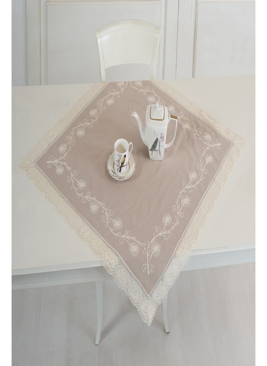 Ödel Home Buldan Linen Yarn Embroidered Tablecloth 