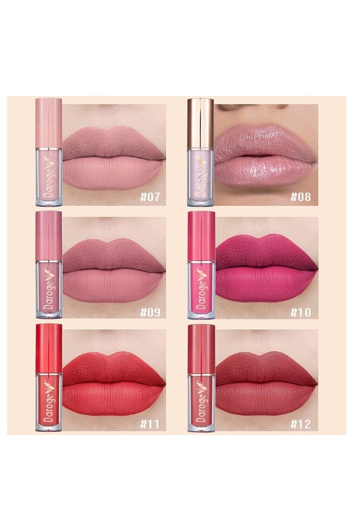Daroge Book Style Velvet Matte Liquid Lipstick Gift Set Excellent Long Lasting & Waterproof Sweatproof Summer Proof Lip Gloss Best for Summer Season Beauty 12 Pieces - Image 4