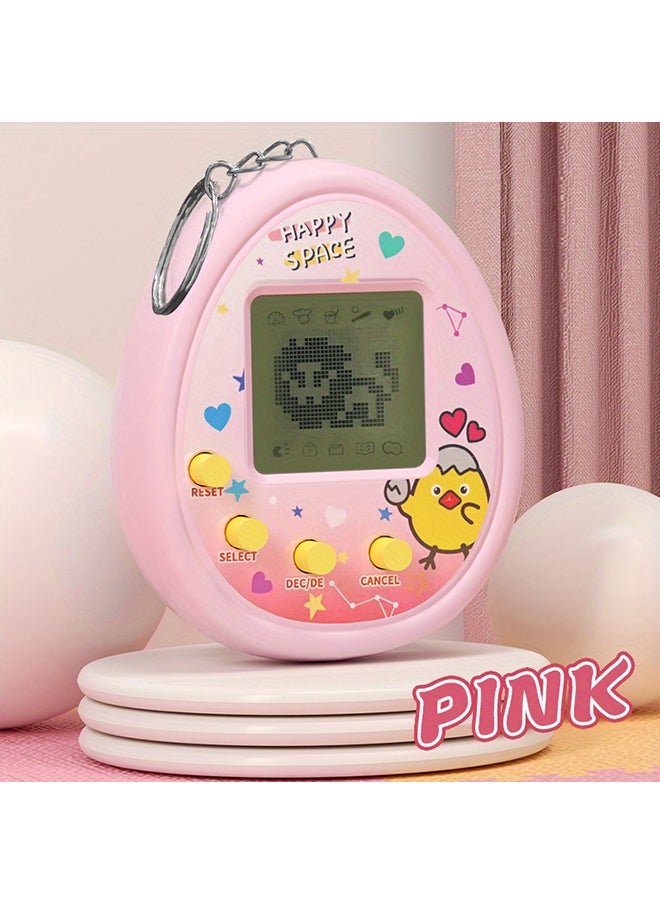 null - Certified Electronic Pet Machine Virtual Pet Handheld Mini Game Console（Pink） - Image 1