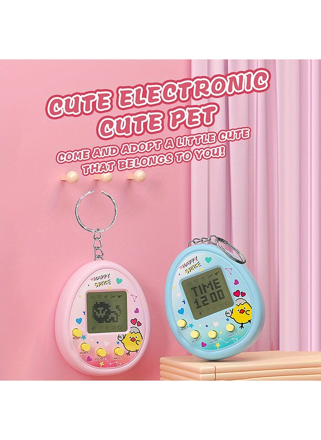 null - Certified Electronic Pet Machine Virtual Pet Handheld Mini Game Console（Pink） - Image 1