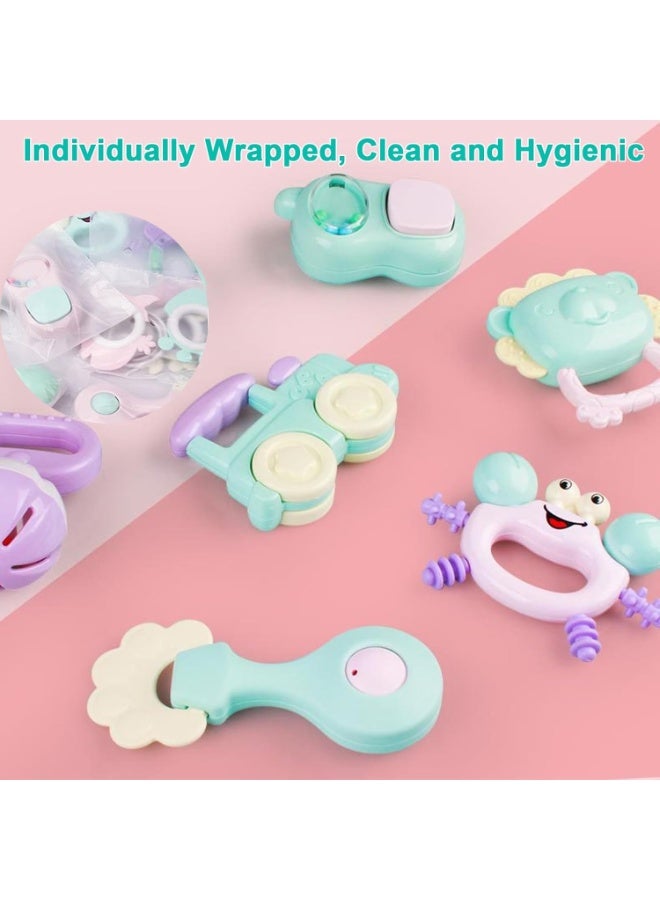 IMPERIUM Baby Teether Toy Rattle for Baby Toys 10+ Months Plus with Storage Box -14 Pcs BPA Free Soft Silicone Teething Toys Newborn Baby Sensory Toys Gifts 10 11 12 Months for Early Educational (14) - Image 1