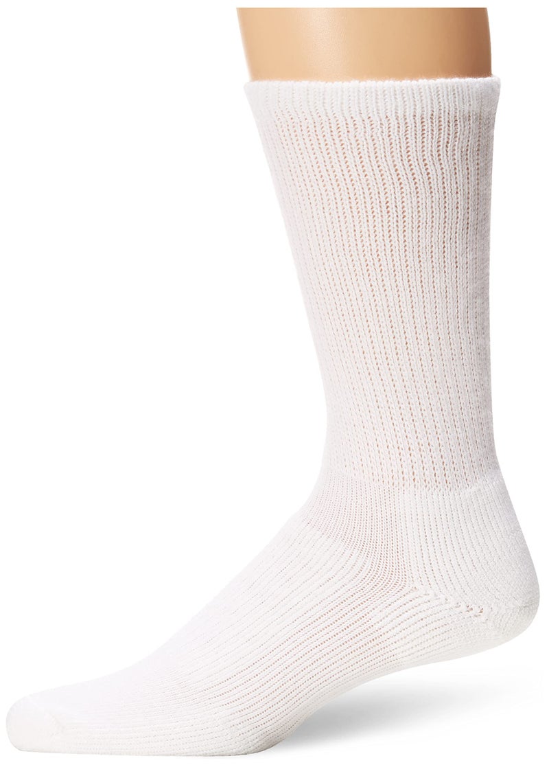 Thorlos Unisex WX Walking Thick Padded Crew Sock, White, Medium - Image 1