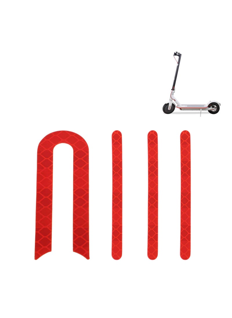 TOMALL TOMALL Reflective Strip Sticker Front  Rear Wheel Rubber Sticker Red for Xiaomi Mijia M365 Sticker Scooter Replacement Parts Accessories 
