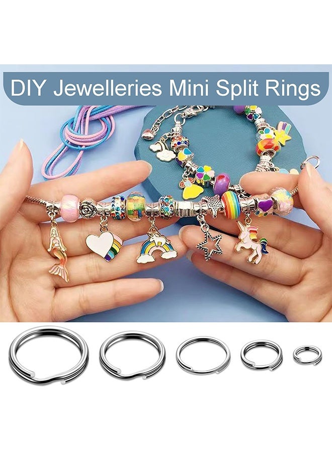 100 PCS 5.8mm Mini Split Ring for Jewelry Making, Double Loops Round Split Jump Rings Necklaces Bracelets Earrings Metal Keychains - Image 4