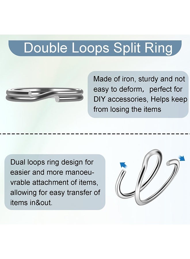 100 PCS 5.8mm Mini Split Ring for Jewelry Making, Double Loops Round Split Jump Rings Necklaces Bracelets Earrings Metal Keychains - Image 3