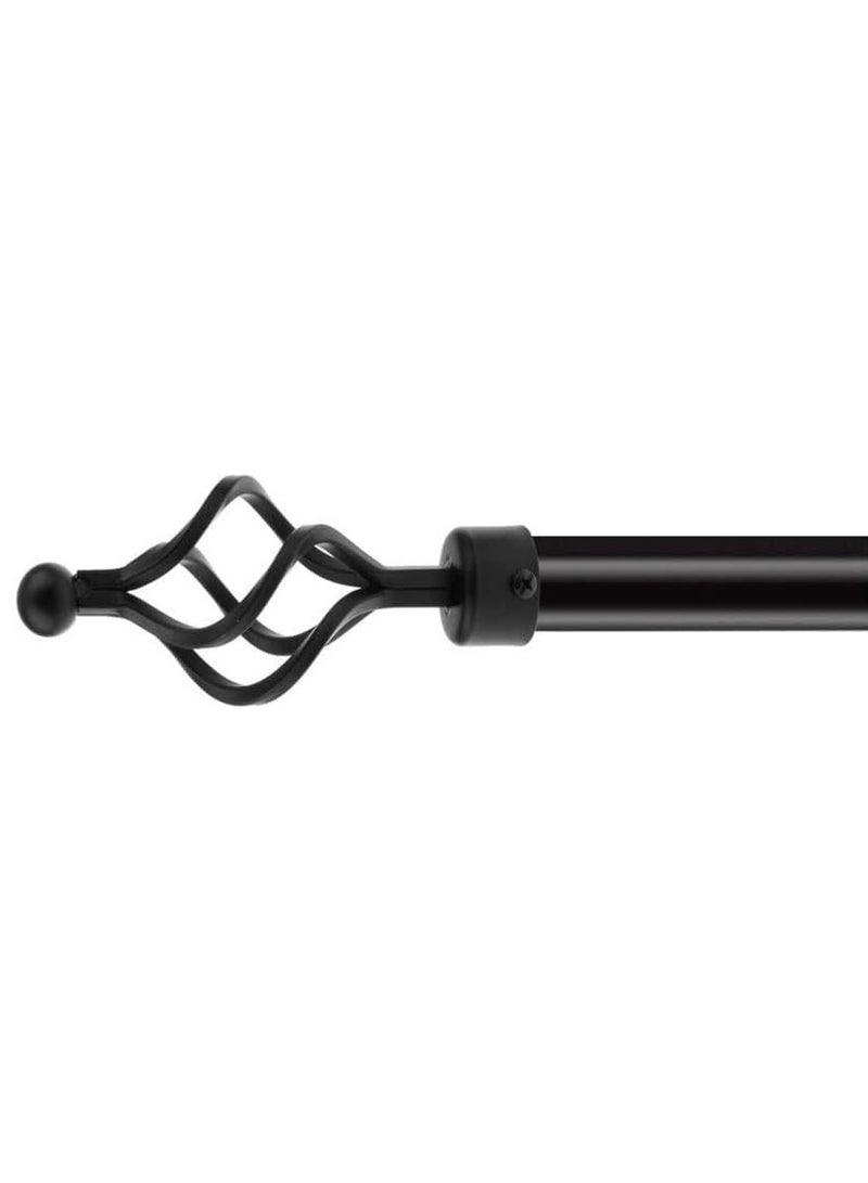 DubaiGallery Roman Pole Style Extendable Curtain Rod, Metal Single Rod Window Treatment Rod Drapery Rod  - Image 2