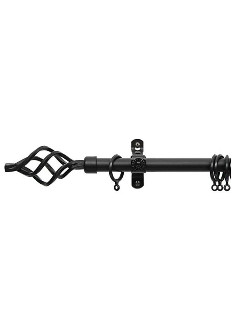 DubaiGallery Roman Pole Style Extendable Curtain Rod, Metal Single Rod Window Treatment Rod Drapery Rod  - Image 4