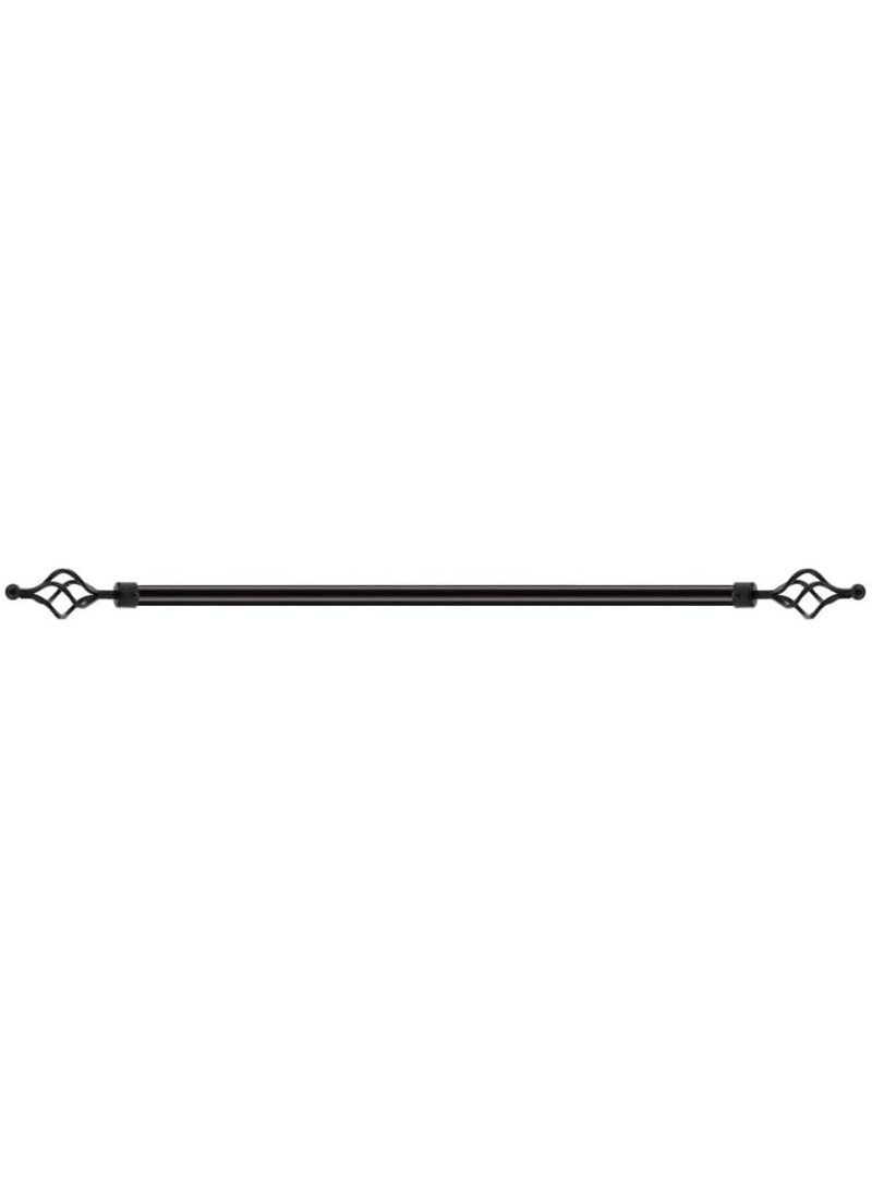 DubaiGallery Roman Pole Style Extendable Curtain Rod, Metal Single Rod Window Treatment Rod Drapery Rod  - Image 1