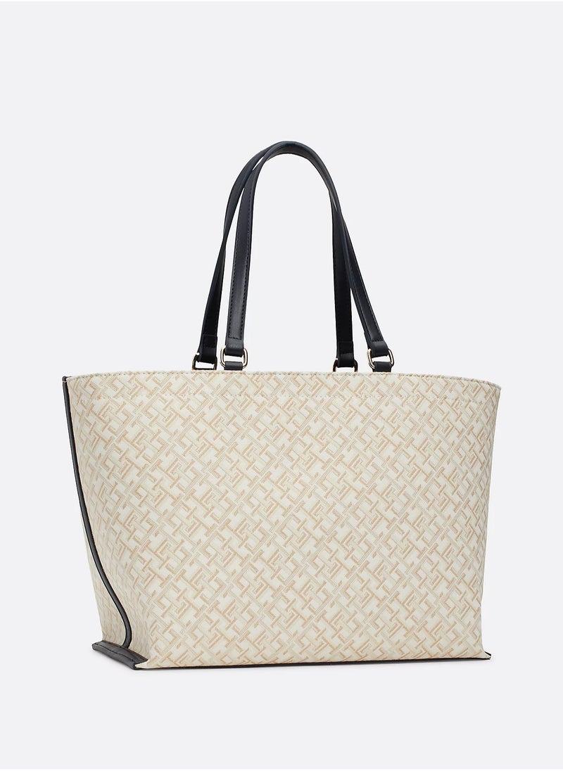 Tommy Hilfiger Plus Tommy Hilfiger Plus TH Monogram Jacquard Canvas Tote  - Image 5