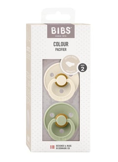 BIBS Liberty Colour Latex Pacifiers, Size 1, Capel Design, 2-Pack, Sage Mix  - Image 2