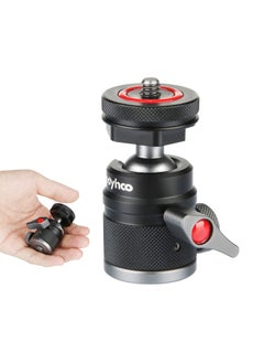 Excefore Camera Tripod Mini Ball Head Adapter, 360 Degree Rotatable Aluminum Tripod Head, 1/4" Screw Cold Shoe Mount for DSLR Cameras HTC Vive Tripods Monopods Camcorder Light Stand  - Image 1