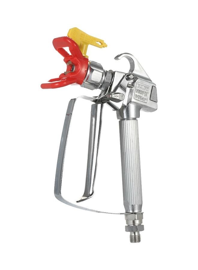 NIBEMINENT High Pressure Airless Paint Spray Gun With Tip And Nozzle Guard Silver/Red/Yellow 20cm - Image 1