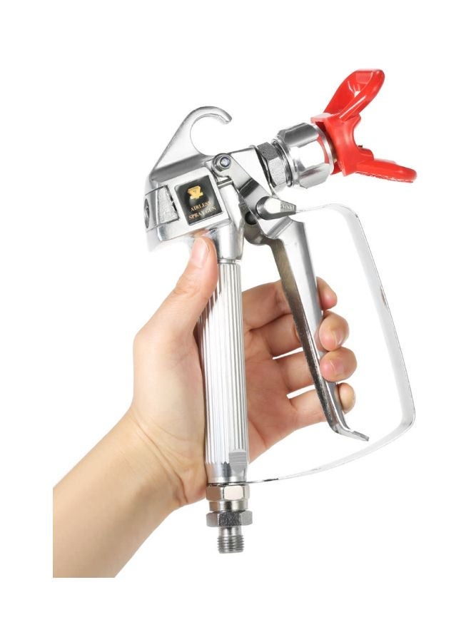 NIBEMINENT High Pressure Airless Paint Spray Gun With Tip And Nozzle Guard Silver/Red/Yellow 20cm - Image 5