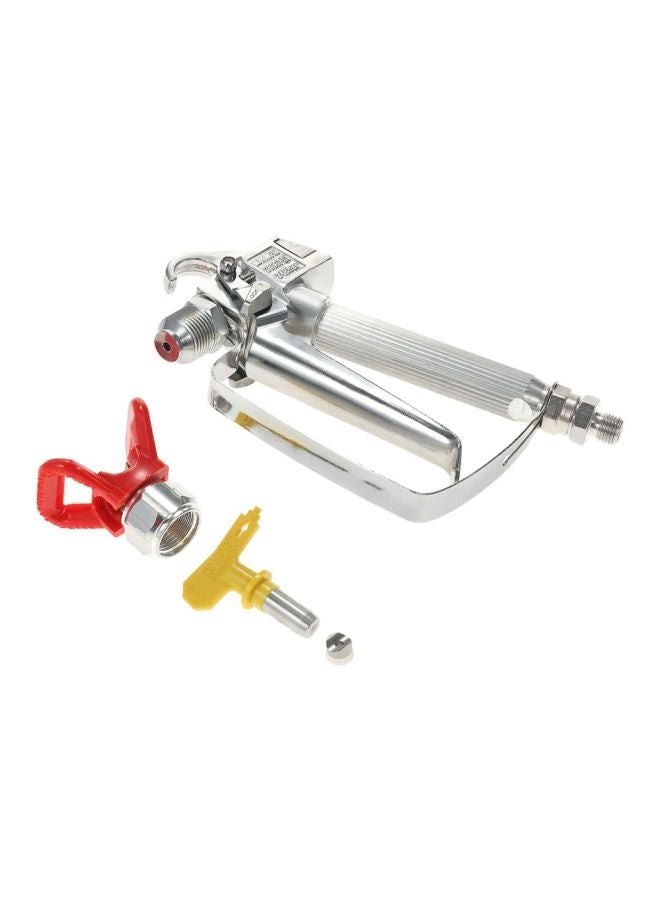 NIBEMINENT High Pressure Airless Paint Spray Gun With Tip And Nozzle Guard Silver/Red/Yellow 20cm - Image 3