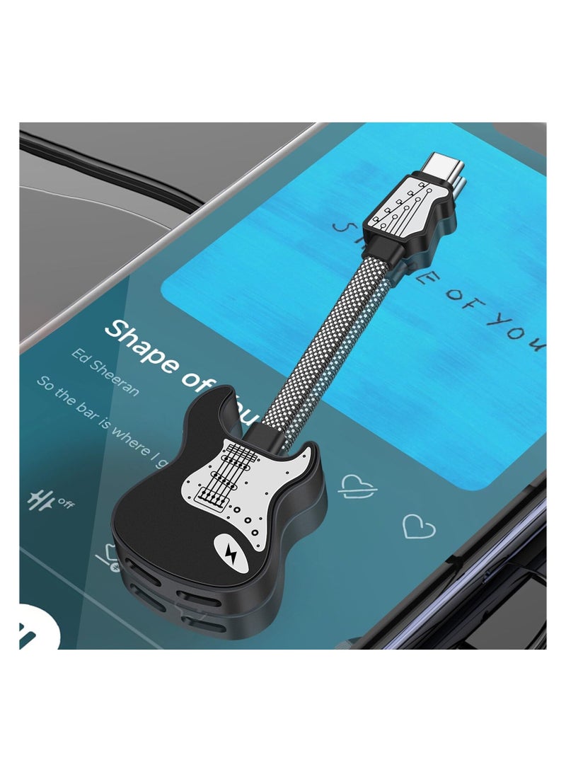 Barakah محول USB C إلى 3.5 مم للصوت، محول سماعات USB C وشاحن، 2 في 1 AUX ميكروفون جاك عالي الدقة DAC وشحن سريع 60 واط، متوافق مع أندرويد آيباد ماك بوك (أسود) - Image 5