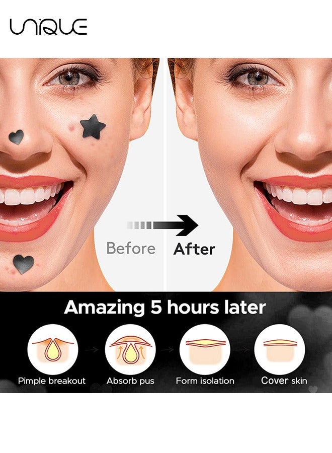 يونيك 108 قطع حب الشباب التصحيح ، بقع حب الشباب الغرواني المائي لتغطية البثور والعيوب ، ملصقات بقعة لطيف للعناية بالبشرة - Image 5