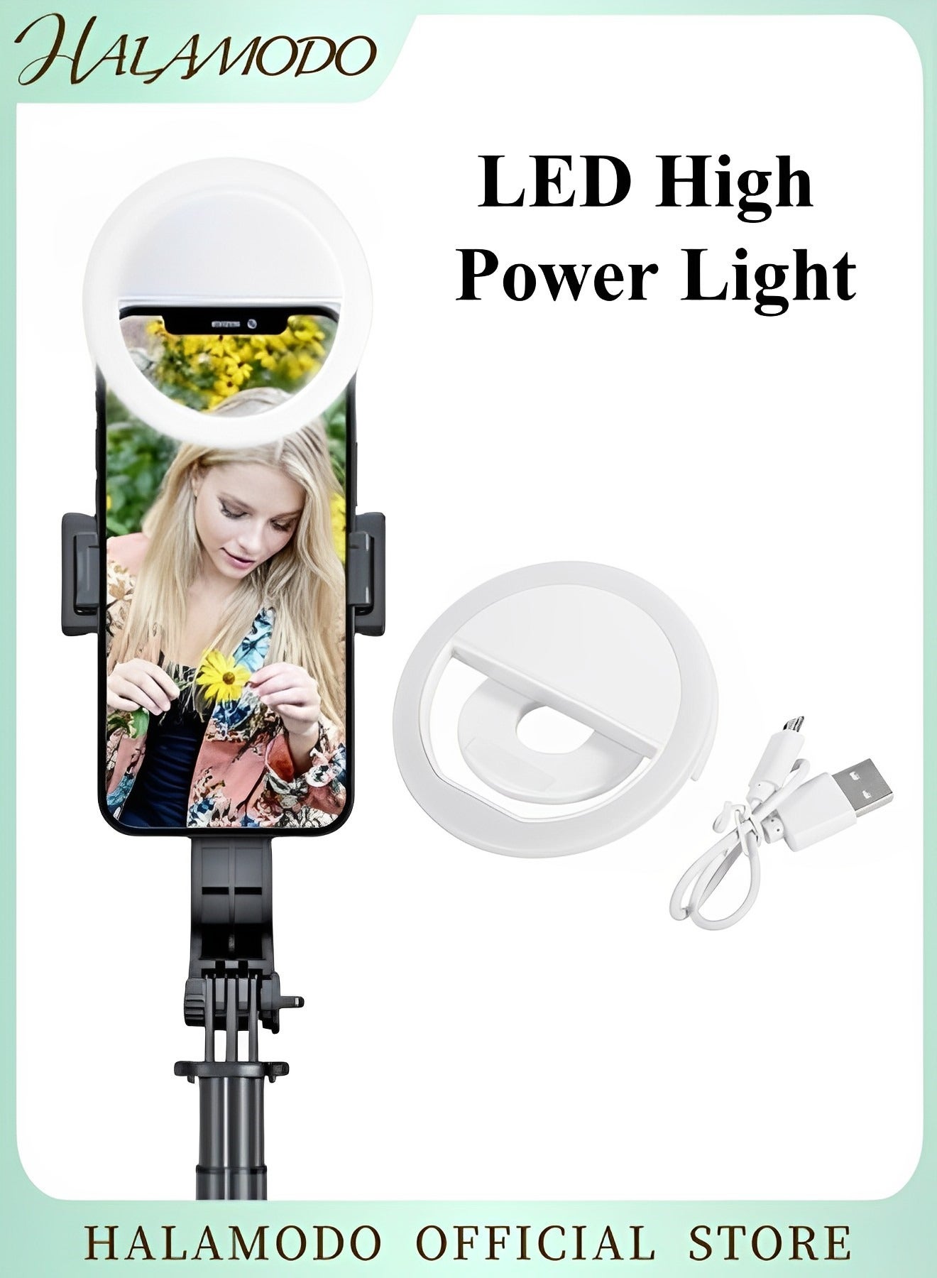 halamodo Halamodo 36 Led High Power Rechargeable Clip Fill Video Conference Light 36 LED