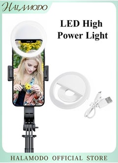 HALAMODO 36 LED High Power Rechargeable Clip Fill Video Conference Light with Front & Back Clip Adjusted 3 Light Modes for Phone iPhone Android iPad Laptop  - Image 1