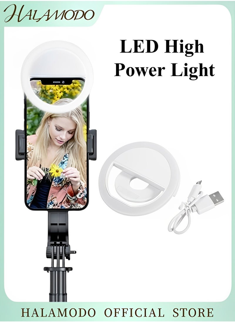 HALAMODO 36 LED High Power Rechargeable Clip Fill Video Conference Light with Front & Back Clip Adjusted 3 Light Modes for Phone iPhone Android iPad Laptop  - Image 1