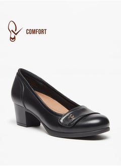 Le Confort Womens Solid Slip-On Shoes With Block Heels  - Image 1