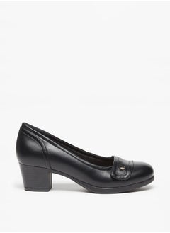 Le Confort Womens Solid Slip-On Shoes With Block Heels  - Image 3