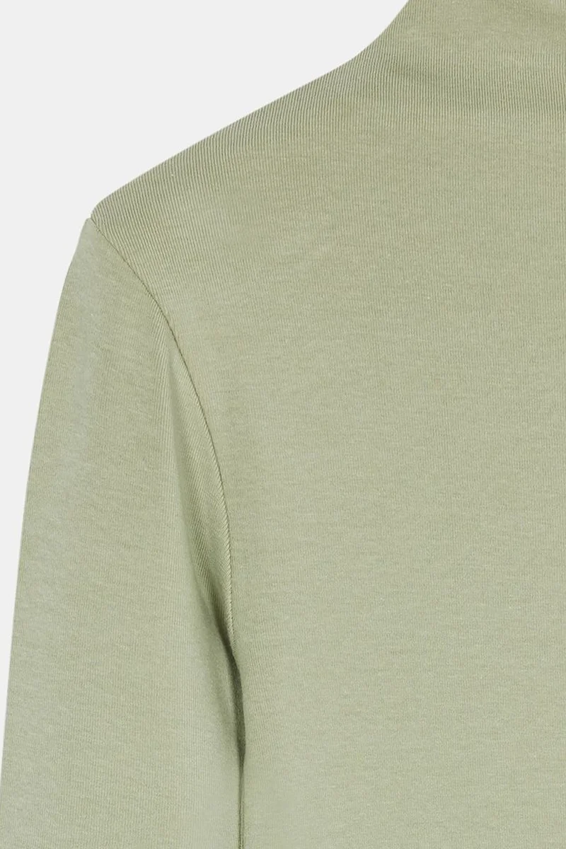 Dilvin Sage Green DILVIN Slim Fit Long Sleeve Half Turtleneck Top for Women | Best Price UAE