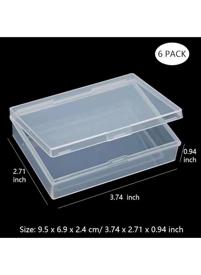 DKAOVH 6 Pcs Playing Card Case, Clear Card Deck Box,Collectible Trading Card Cases, Plastic Playing Game Card Storage Box Holder Box for Game Card, Bank Card, Business Card, PTCG Cards  - Image 2