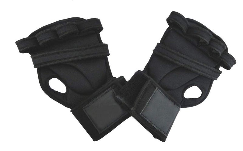 Pro Gym Workout Gym Gloves with Wrist Support Grip and Breathable Glove Design Used for Weight Lifting, Pull Up, Cross fit, Cycling, Driving, Fitness, Gym Training (Leather , Black) - Image 2