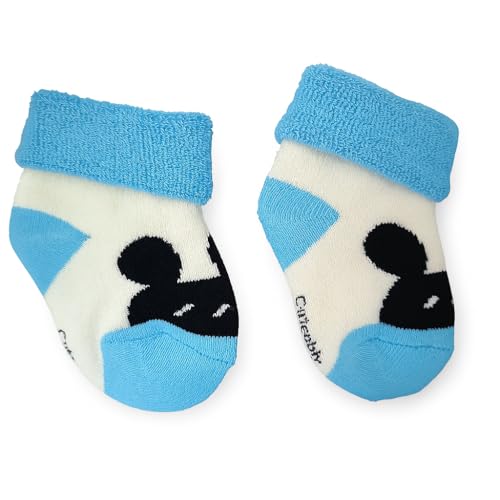 CUTEABLY Newborn Baby Winter Socks – Extra Soft Warm Cotton for Winters (0–12 Months, Unisex) (IN, Age, 6 Months, 12 Months, 6, Multicolour) - Image 2