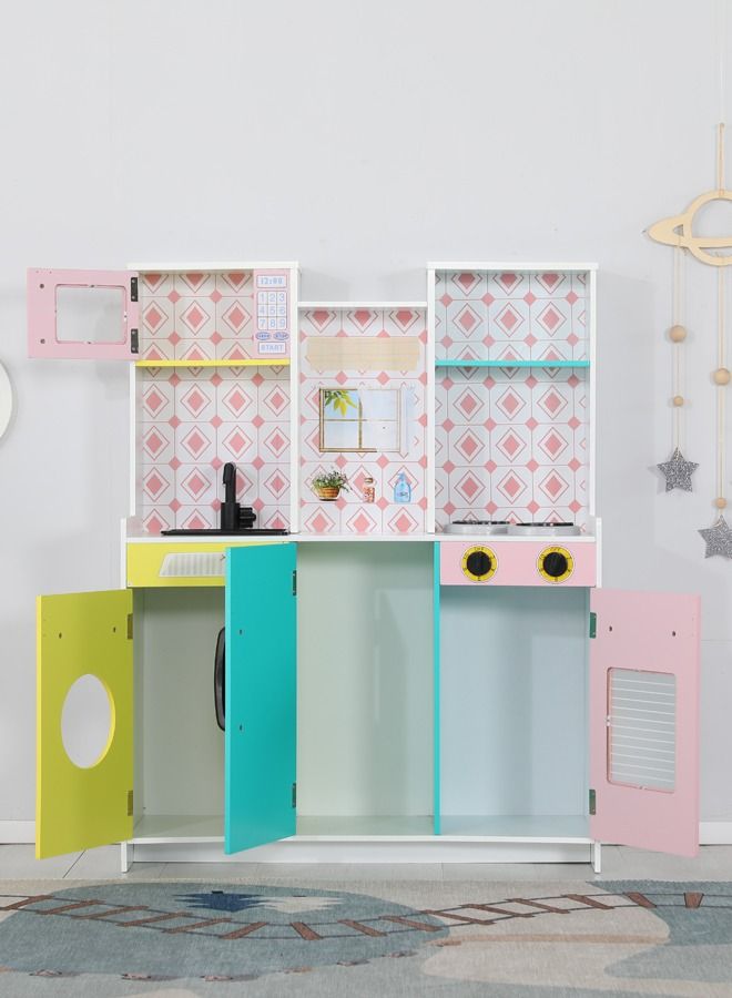 JSAITOYS Pretend Toys Finely Processed Girl Cooking Wooden Kitchen Set  For Kids - Image 2