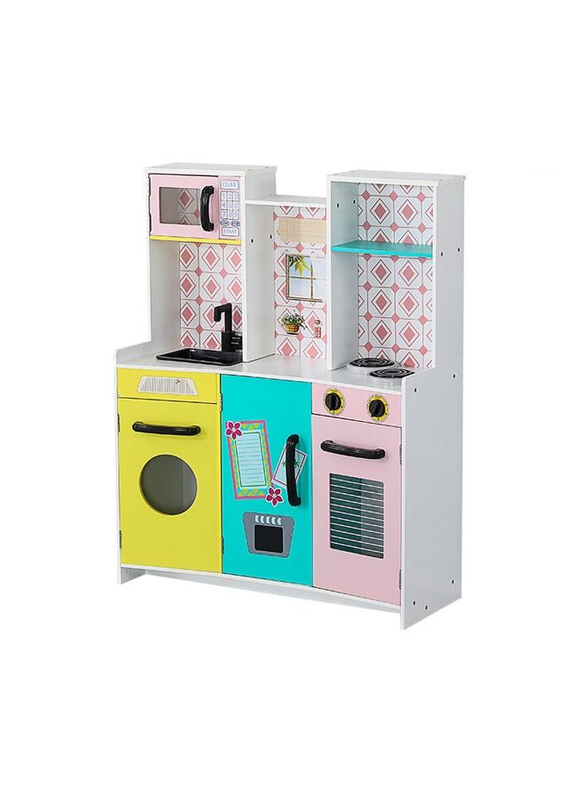 JSAITOYS Pretend Toys Finely Processed Girl Cooking Wooden Kitchen Set  For Kids - Image 1