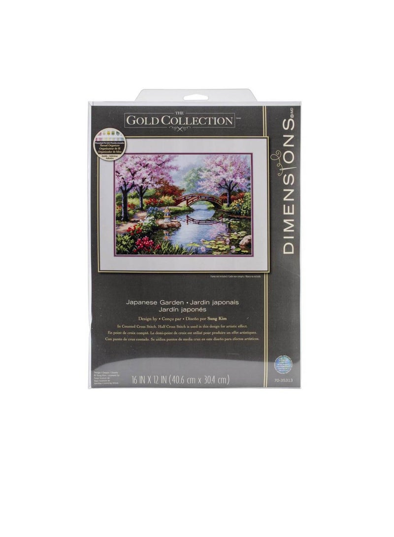 Dimensions Gold Collection Counted Cross Stitch Kit Japanese Garden - Image 2