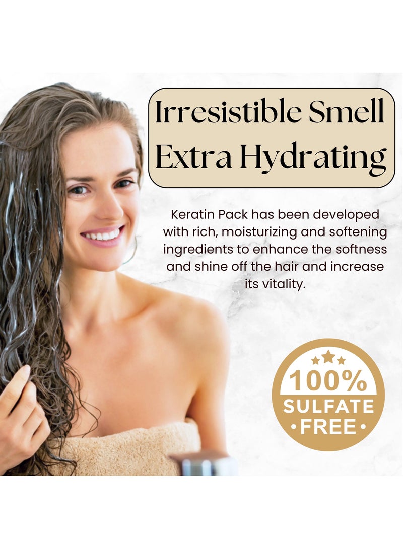 Skin Doctor Keratin Set - Shampoo And Conditioner Hair Treatment - Parabens And Sulphate Free - for Curly Wavy and Straight Hair - Product For Dry Damaged or Color Treated Hair - Moisturizing And Smoothing - ( 5  - Image 5