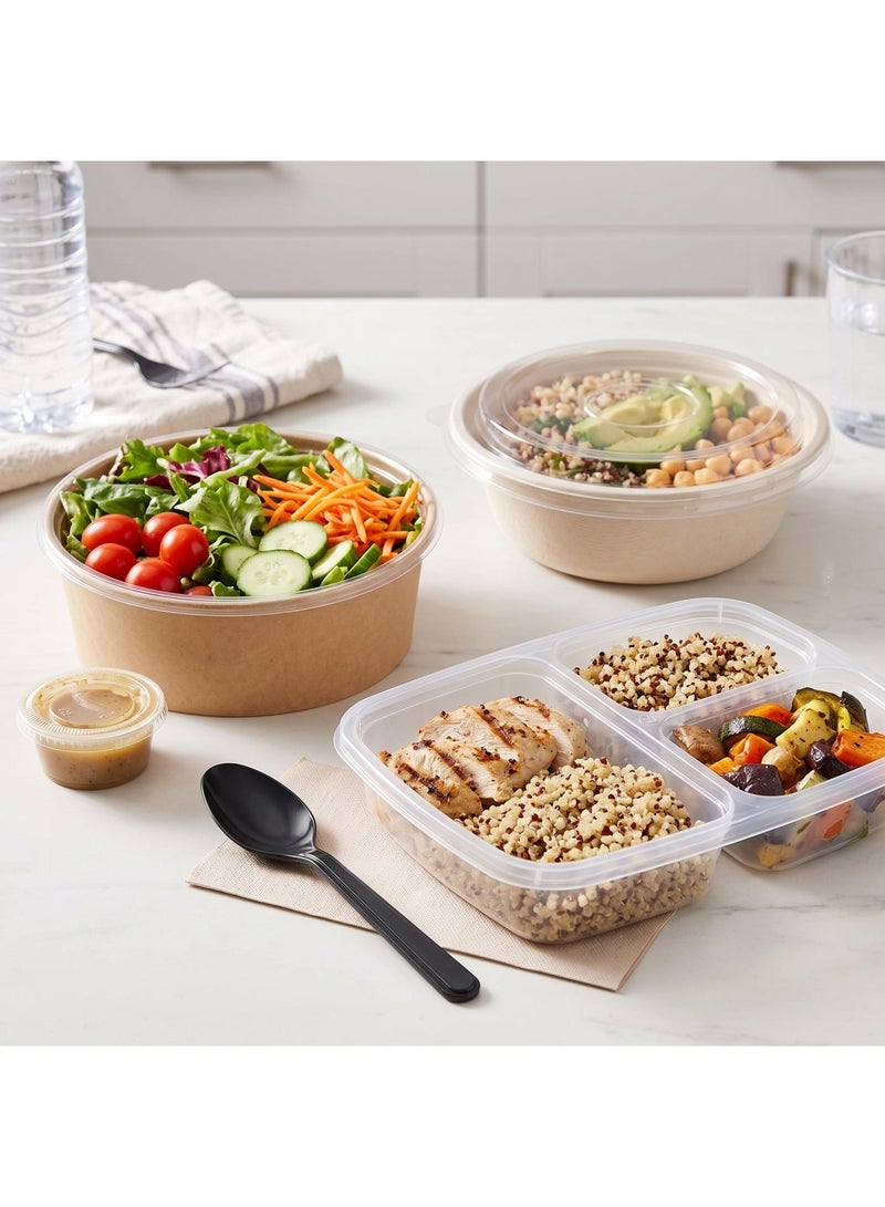 Star 150 Pcs Disposable Plastic Spoons, Heavyweight Durable Black Spoons - Image 5