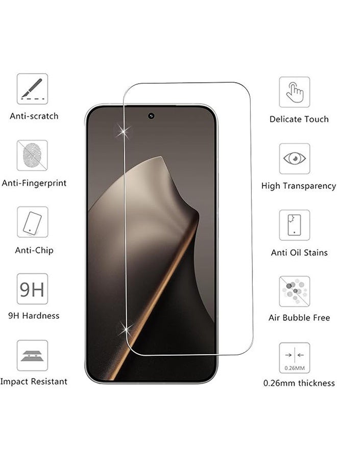 2 Pcs Xiaomi 15T Pro 5G Screen Protector, With 2 Pcs Camera Protective Film, 9H Tempered Glass Screen Protector for Xiaomi 15T Pro 5G, Full Coverage Bubble-Free Tempered Film, Anti-Scratch Film - Image 2