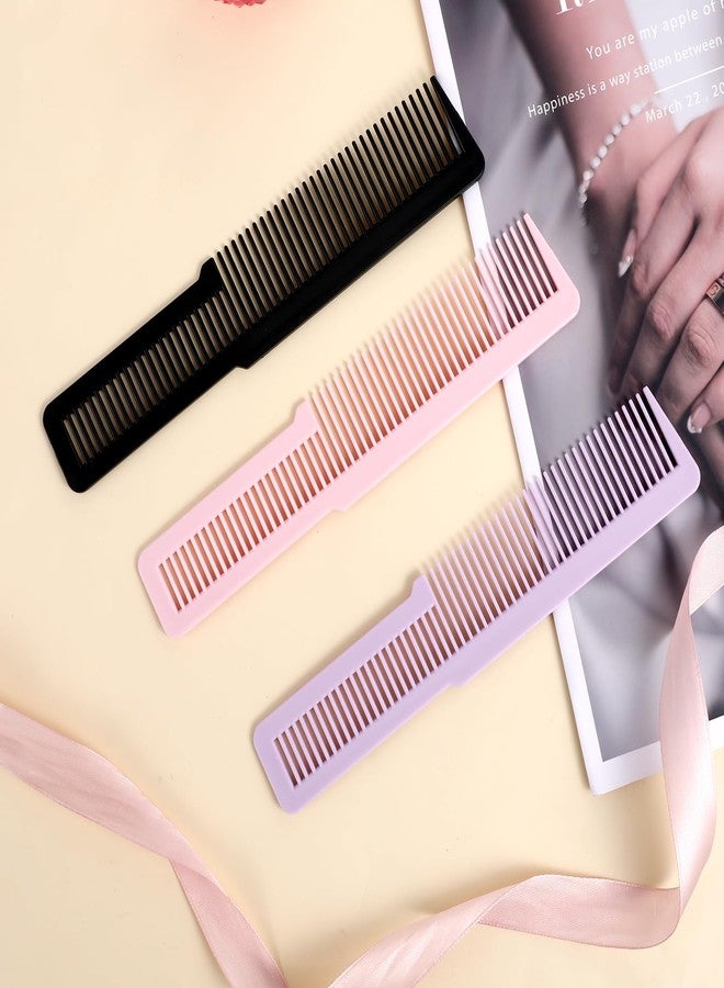 Psyqtsuary Hair Cutting Comb, 6 Pcs Barber Combs Professional Fine Tooth Clipper Comb Portable All Purpose Hair Styling Comb for Men Women Stylists Home Salon, 3 Colors (Black, Purple, Pink) - Image 4