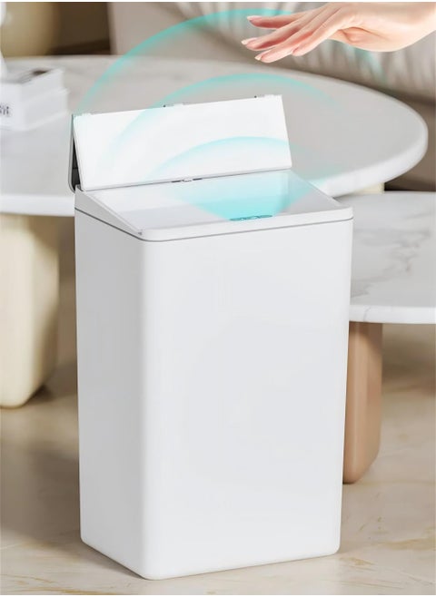 17L Induction Trash Can With Night Light Type-C Recharging Automatic Wastebin For Bathroom Kitchen Toilet Wastebasket Smart Home