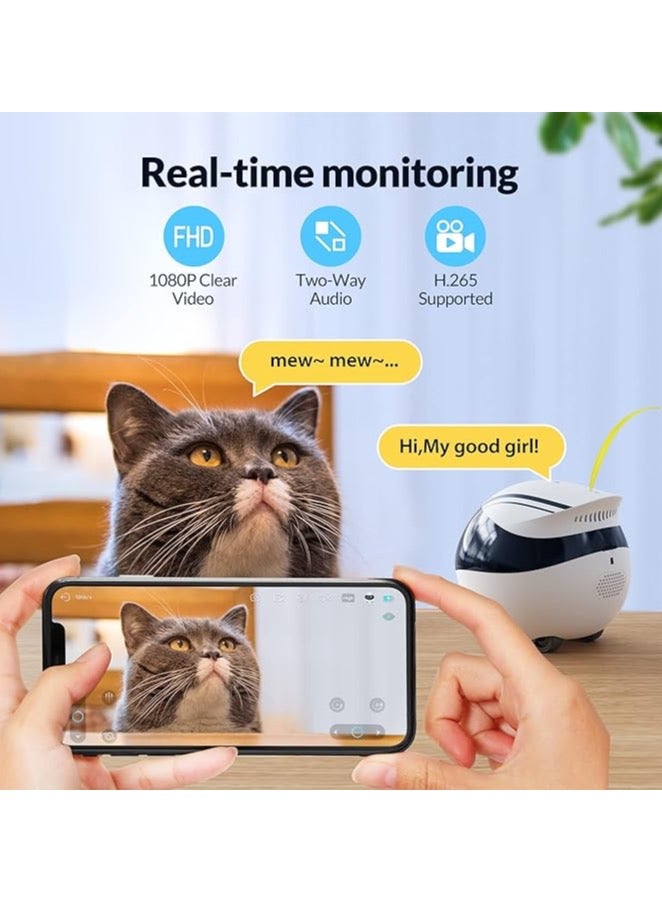 Enabot Enabot® EBO Air -Home Surveillance Pet Robot , 2 Way Talk, Night Vison, Wireless APP Remote Control Indoor Surveillance Robot, Movable Rechargeable Cam for Dog/Cat/Baby, SD Card Storage. [Full Pack Set + 12 Months International Warranty] - Image 5