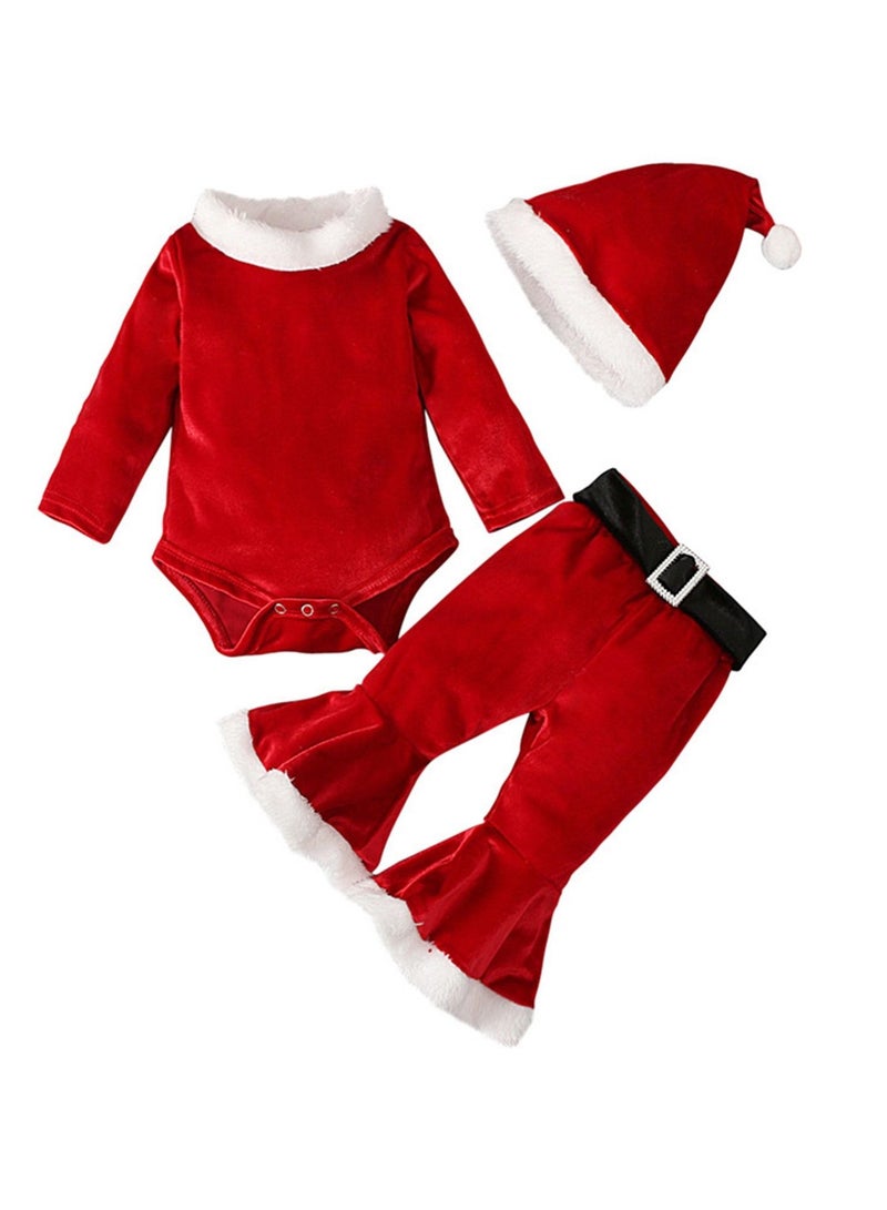 FIESTA Santa Claus Christmas Costume for Toddler Girls Medium