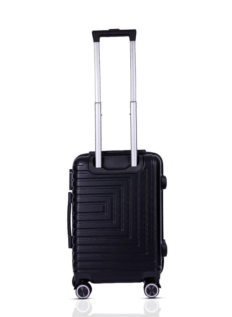 MNUK Pilgrimage Carry-on Travel Luggage | Hardside Soft Handle Trolley Bag with TSA Lock |Double 360° 4 Wheeler| Cabin-20 Inch, Black - Image 2