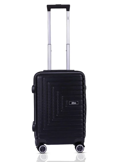 MNUK Pilgrimage Carry-on Travel Luggage | Hardside Soft Handle Trolley Bag with TSA Lock |Double 360° 4 Wheeler| Cabin-20 Inch, Black