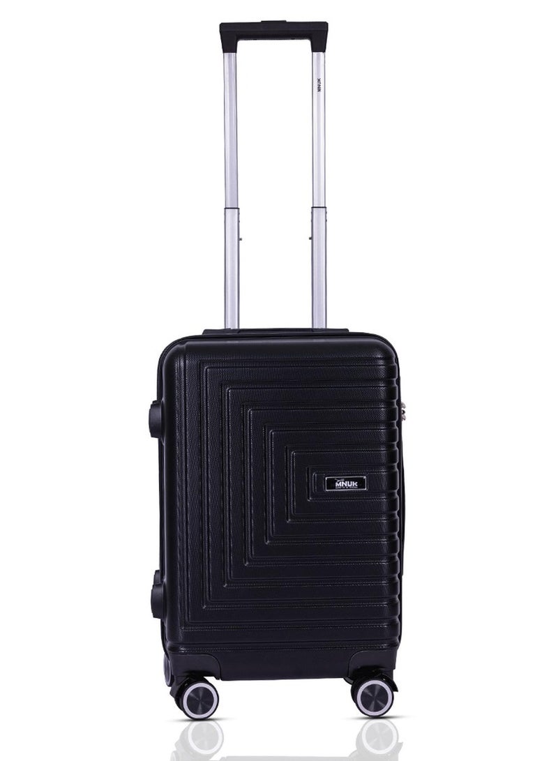 MNUK Pilgrimage Carry-on Travel Luggage | Hardside Soft Handle Trolley Bag with TSA Lock |Double 360° 4 Wheeler| Cabin-20 Inch, Black - Image 1