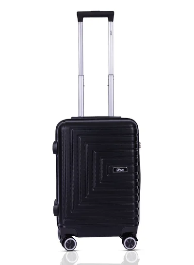 MNUK Pilgrimage Carry-on Travel Luggage | Hardside Soft Handle Trolley Bag with TSA Lock |Double 360° 4 Wheeler| Cabin-20 Inch, Black