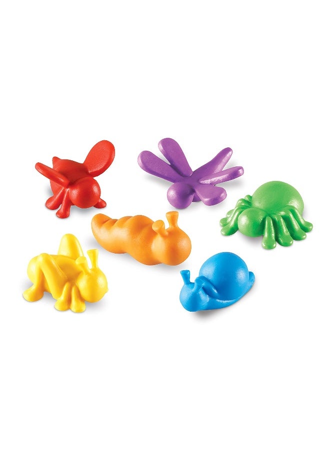 ليرننج ريسورسز موارد التعلم في الحديقة، عدادات المخلوقات، مجموعة من 72، عدادات ذات طابع حشري للعد والفرز ومهارات الرياضيات المبكرة، مصنوعة من مادة البولي فينيل كلوريد المطاطية الناعمة، تتضمن حوض تخزين ودليل أنشطة، للأعمار من 3 سنوات فما فوق - Image 3