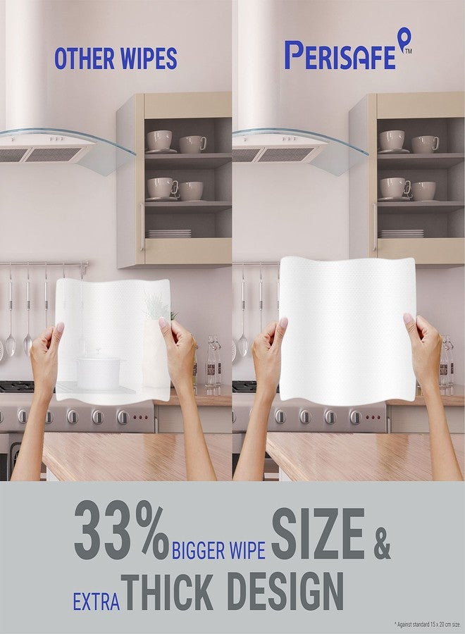 PERISAFE Kitchen Appliance Degreaser Wet Wipes- Pack of 80 Wipes | Enhanced Dirt Lifting Performance | Powerful Formula with Perimax Technology | Large & Thick Wipe | Works in 5 Sec - Image 3