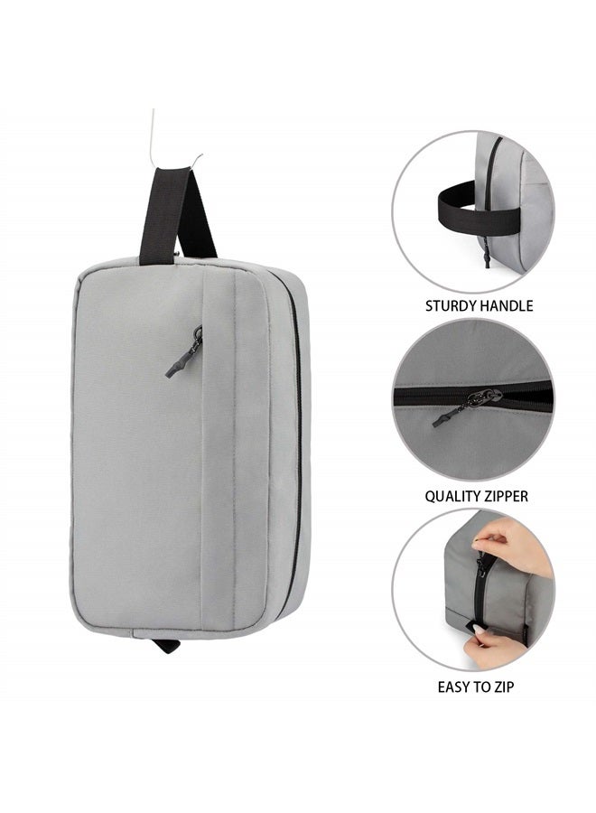 Vorspack Toiletry Bag Hanging Dopp Kit for Men Water Resistant Shaving Bag with Large Capacity for Travel - Grey - Image 3