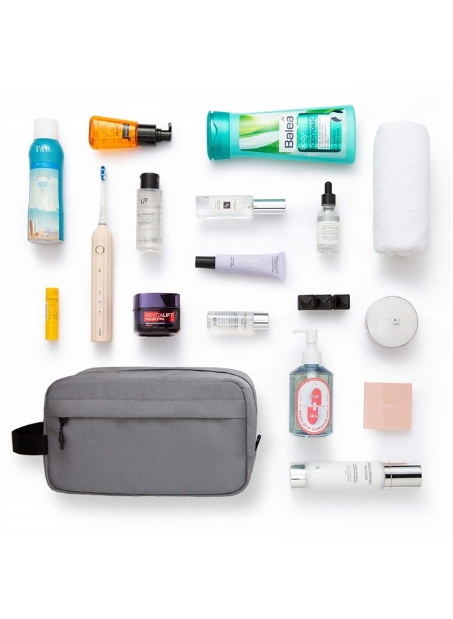 Vorspack Toiletry Bag Hanging Dopp Kit for Men Water Resistant Shaving Bag with Large Capacity for Travel - Grey - Image 5