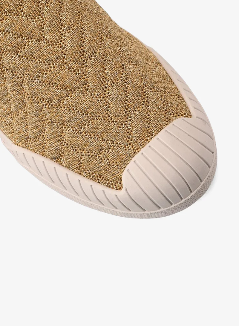 Carmen Steffens  Golden Lurex Sneakers for Women | Best Price UAE